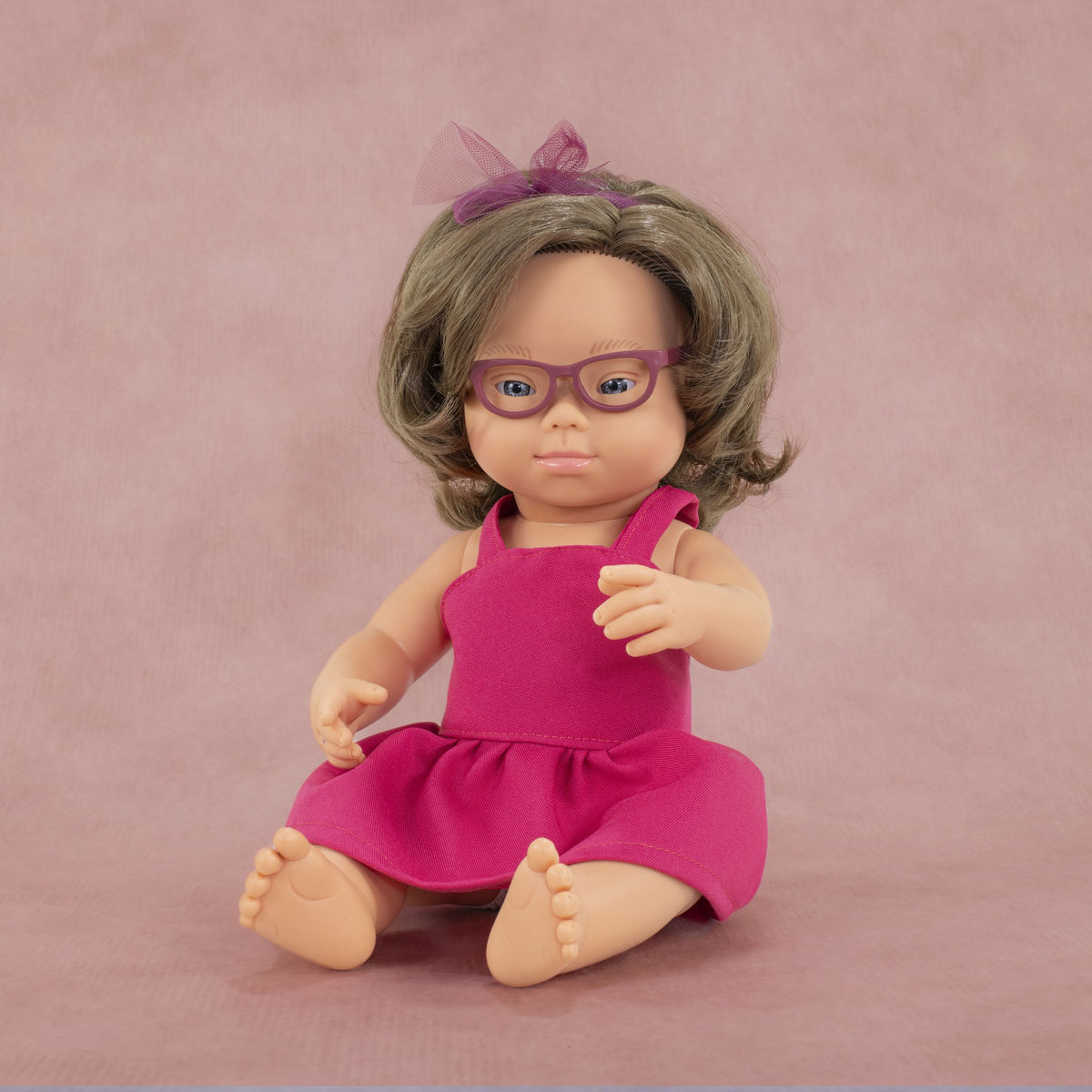 Baby Doll Caucasian Girl With Down Syndrome And Glasses 15'' (Box) - My Friends & Me