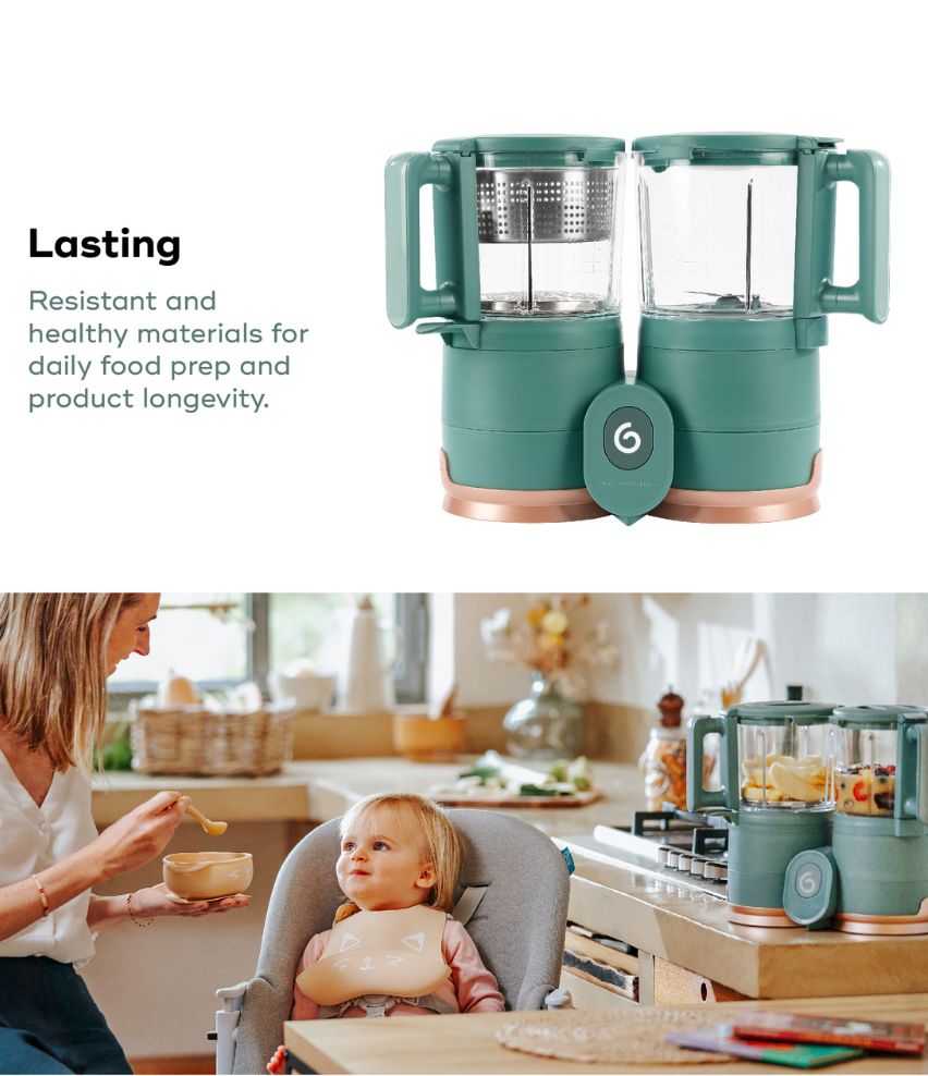 Duo Meal Glass Baby Food Maker (blender And Steamer) + 4 Free Glass Food Containers