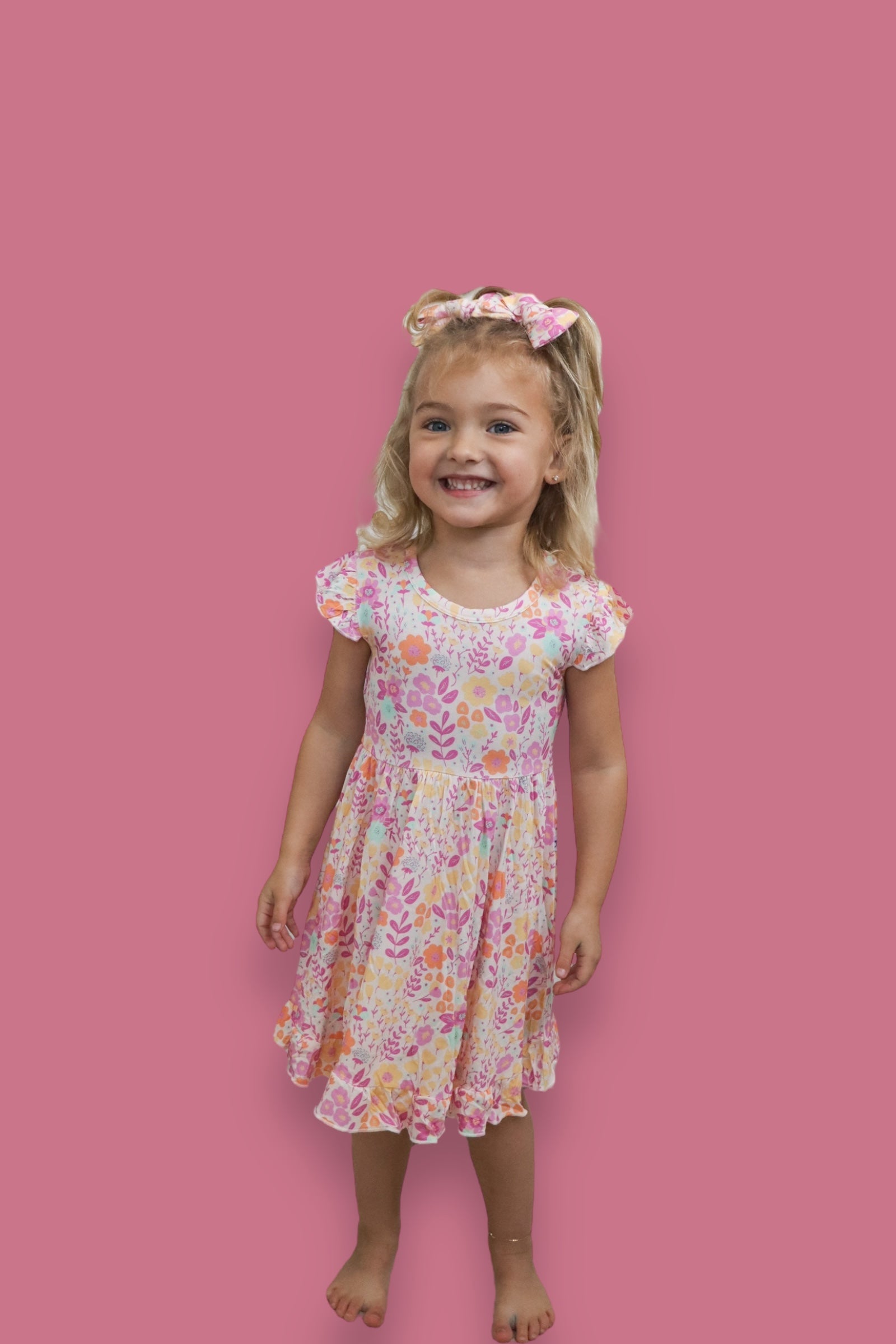 Garden Treasures Dream Cap Sleeve Ruffle Dress