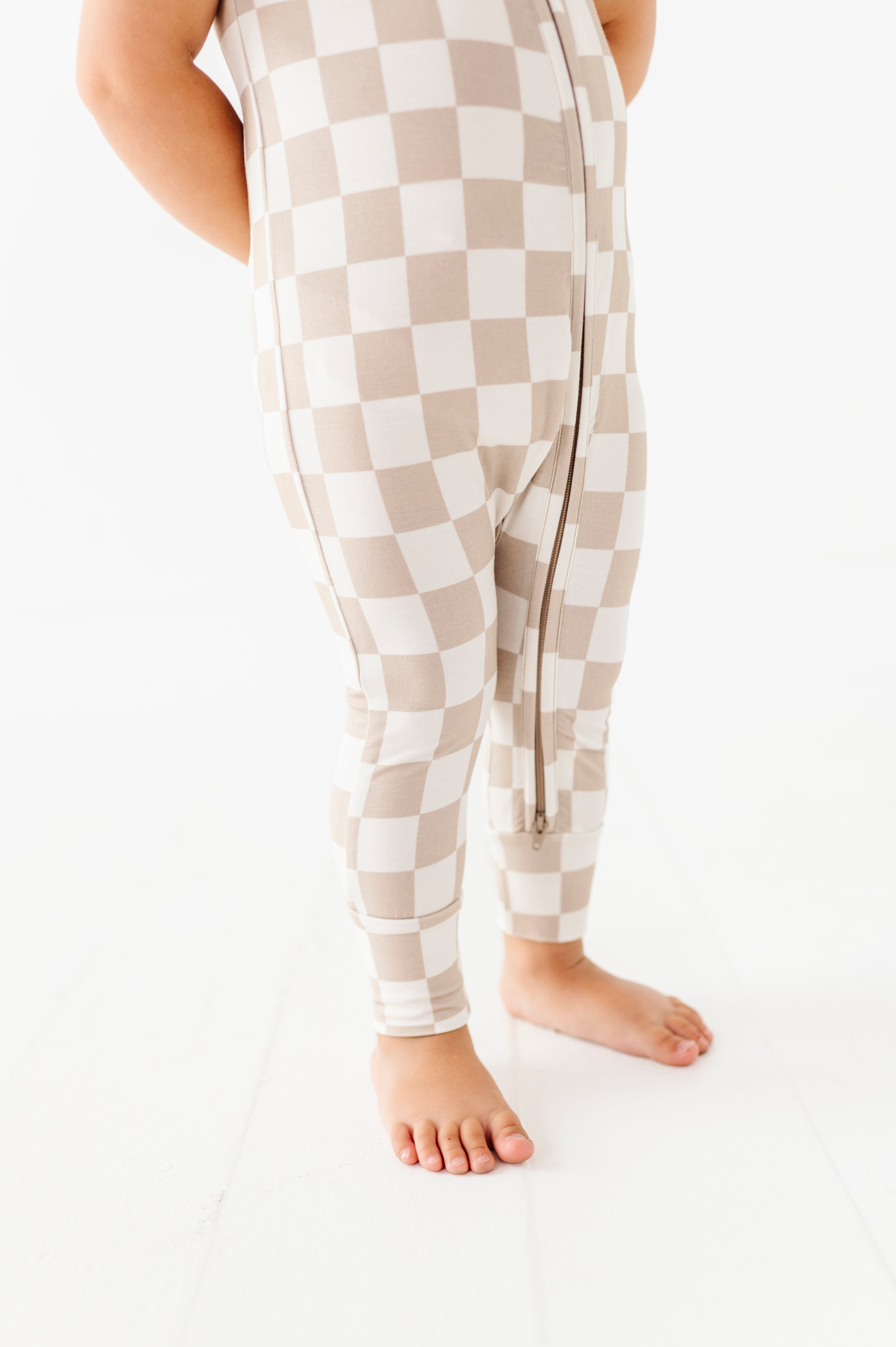 Oat Check Zip Romper