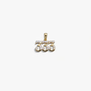 333 Sapphire Angel Number Charm