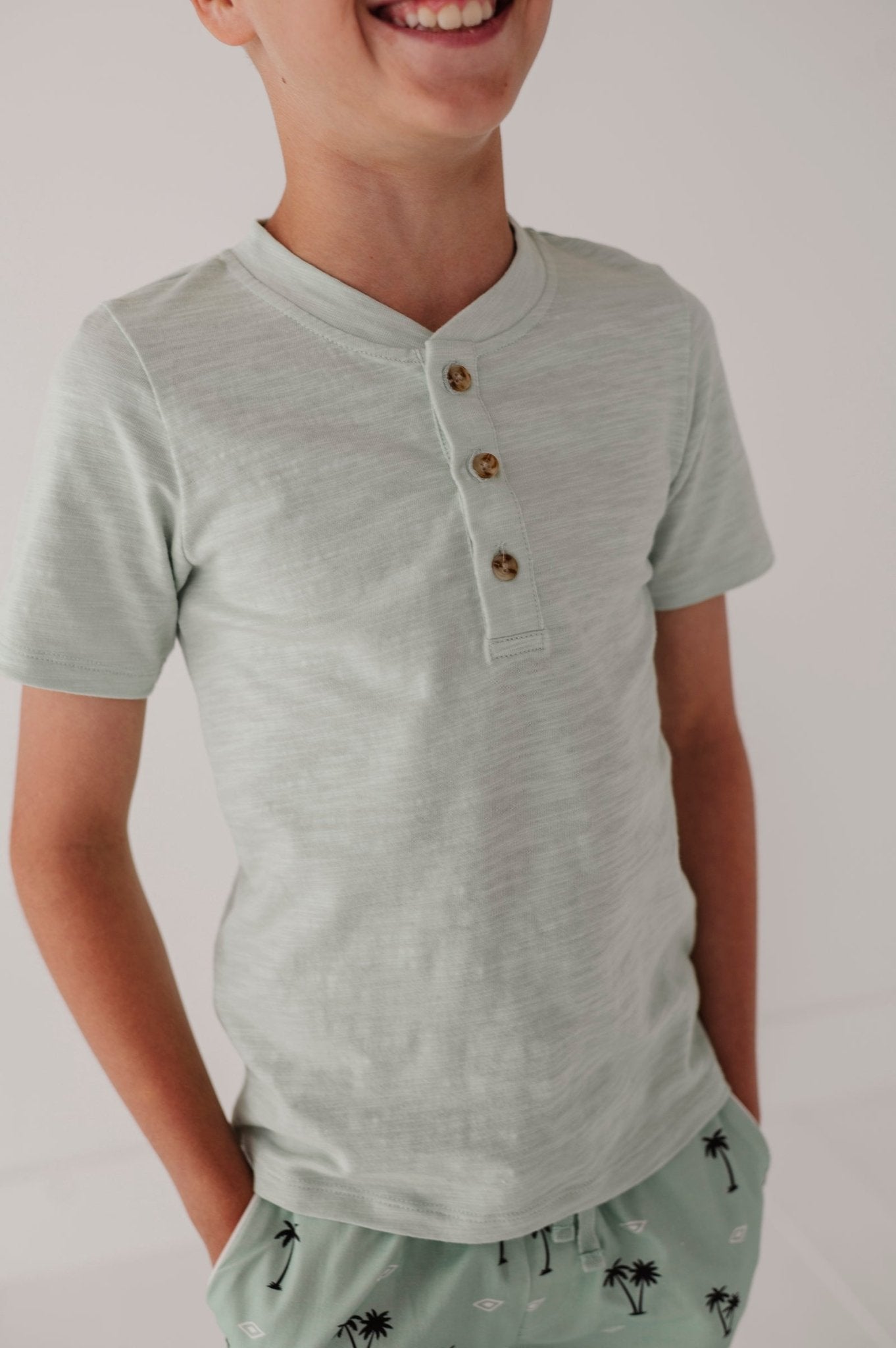 Short Sleeve Henley Shirt