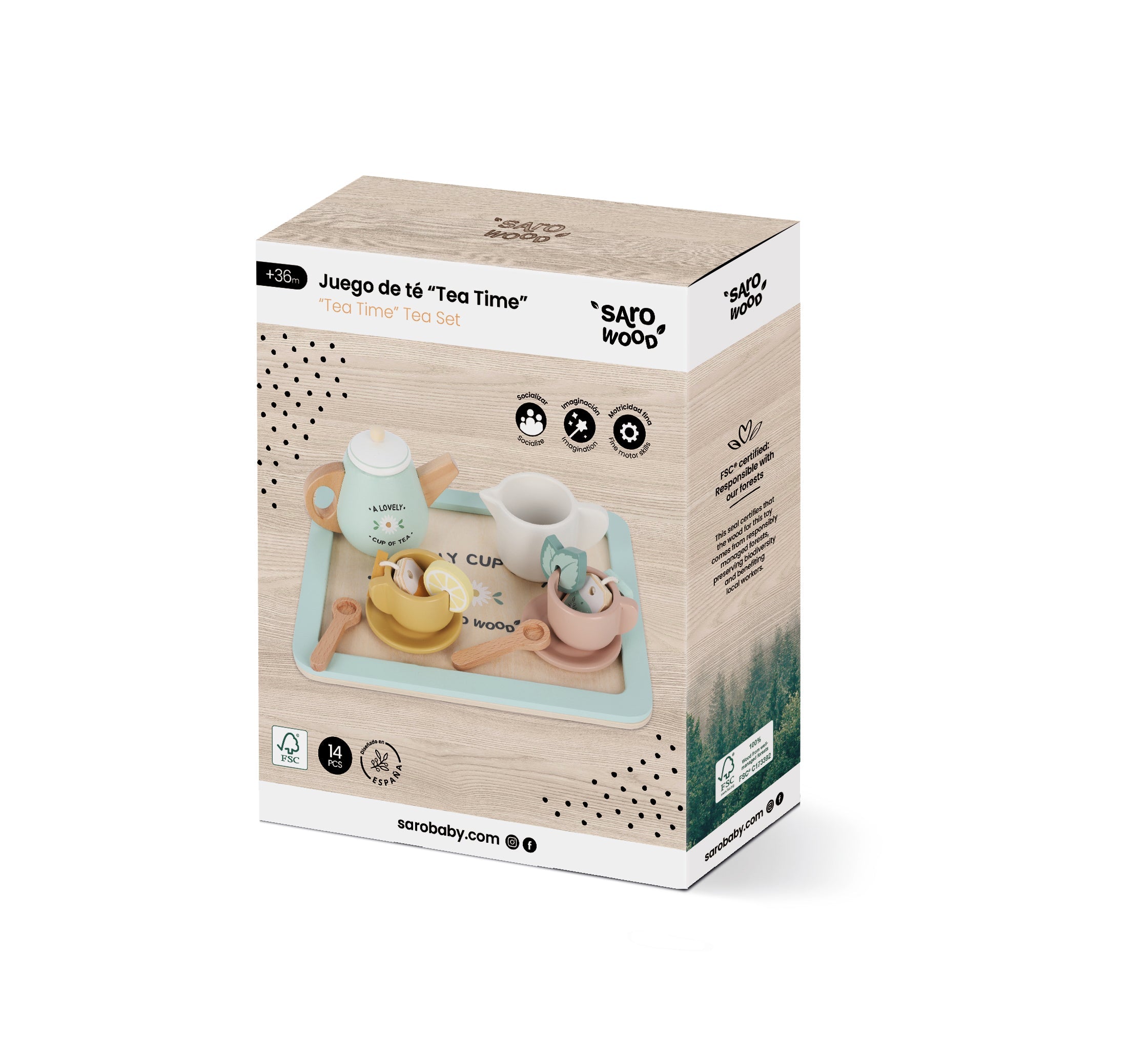 Wooden Tea Time Tea Set