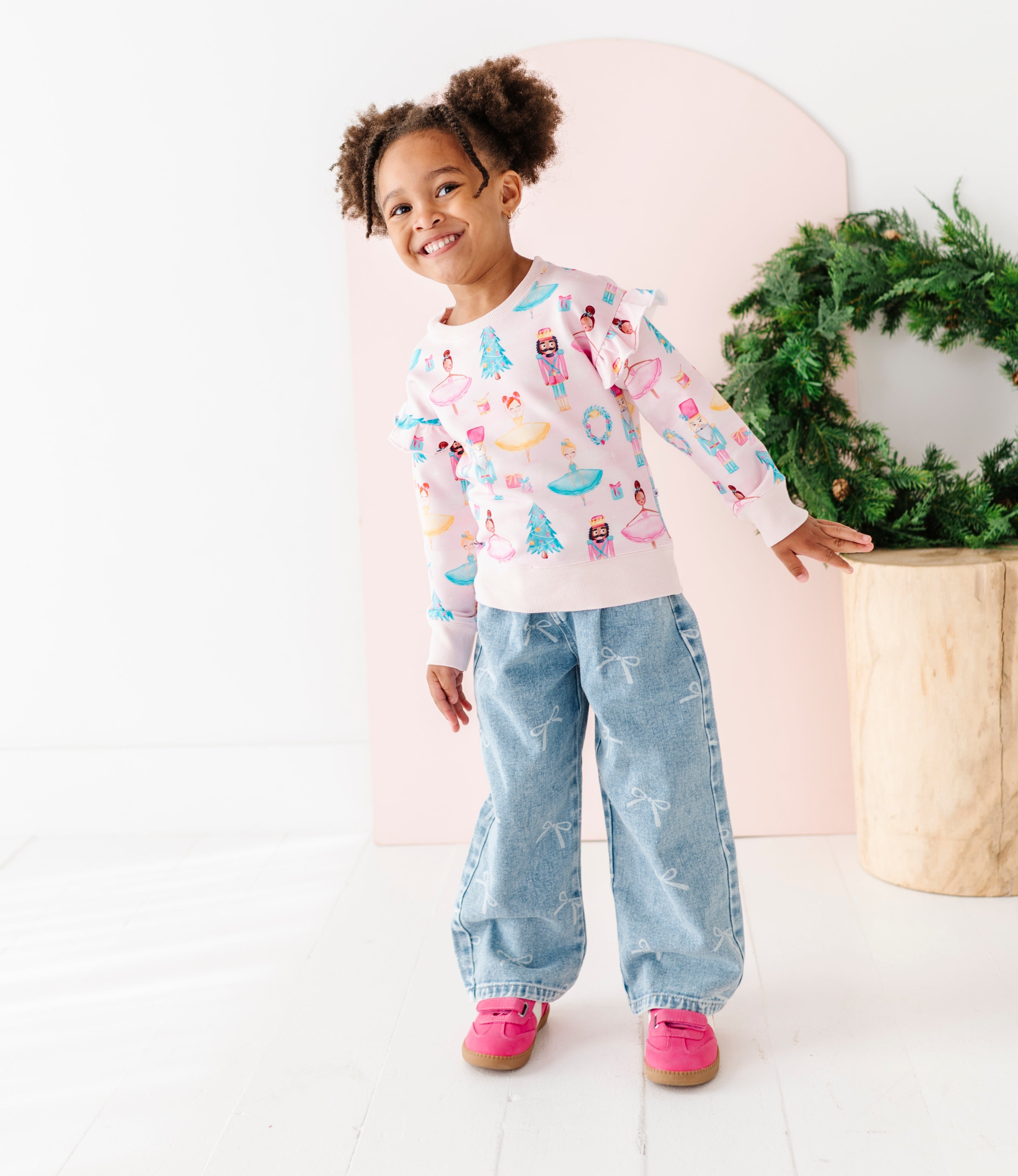 Sugarplum Ruffle Crewneck Sweatshirt
