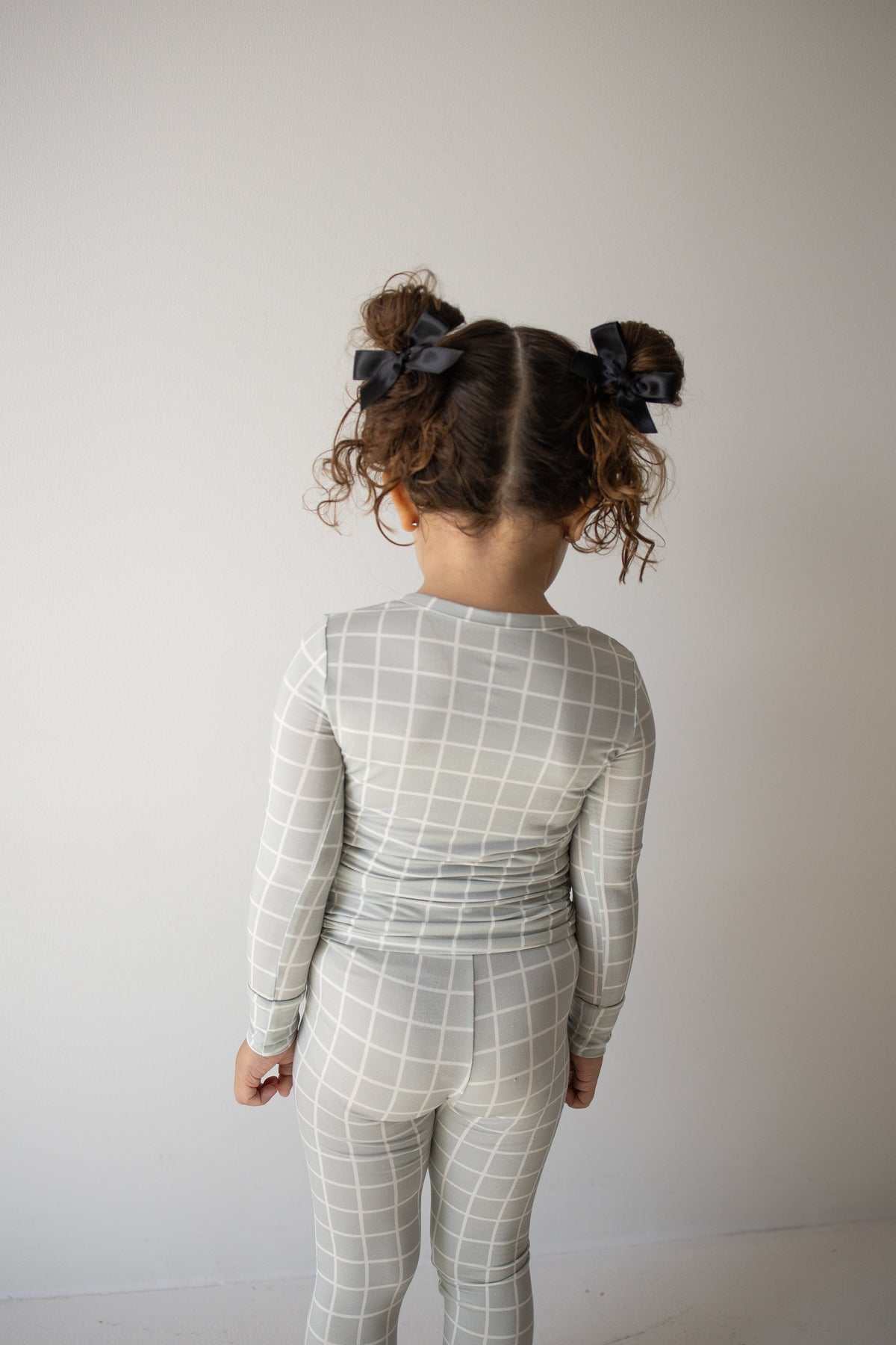 Bamboo Two Piece Pajamas | Foggy Grid