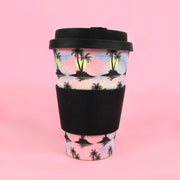 Eco-friendly Reusable Plant Fiber Travel Mug With Cool Island Design