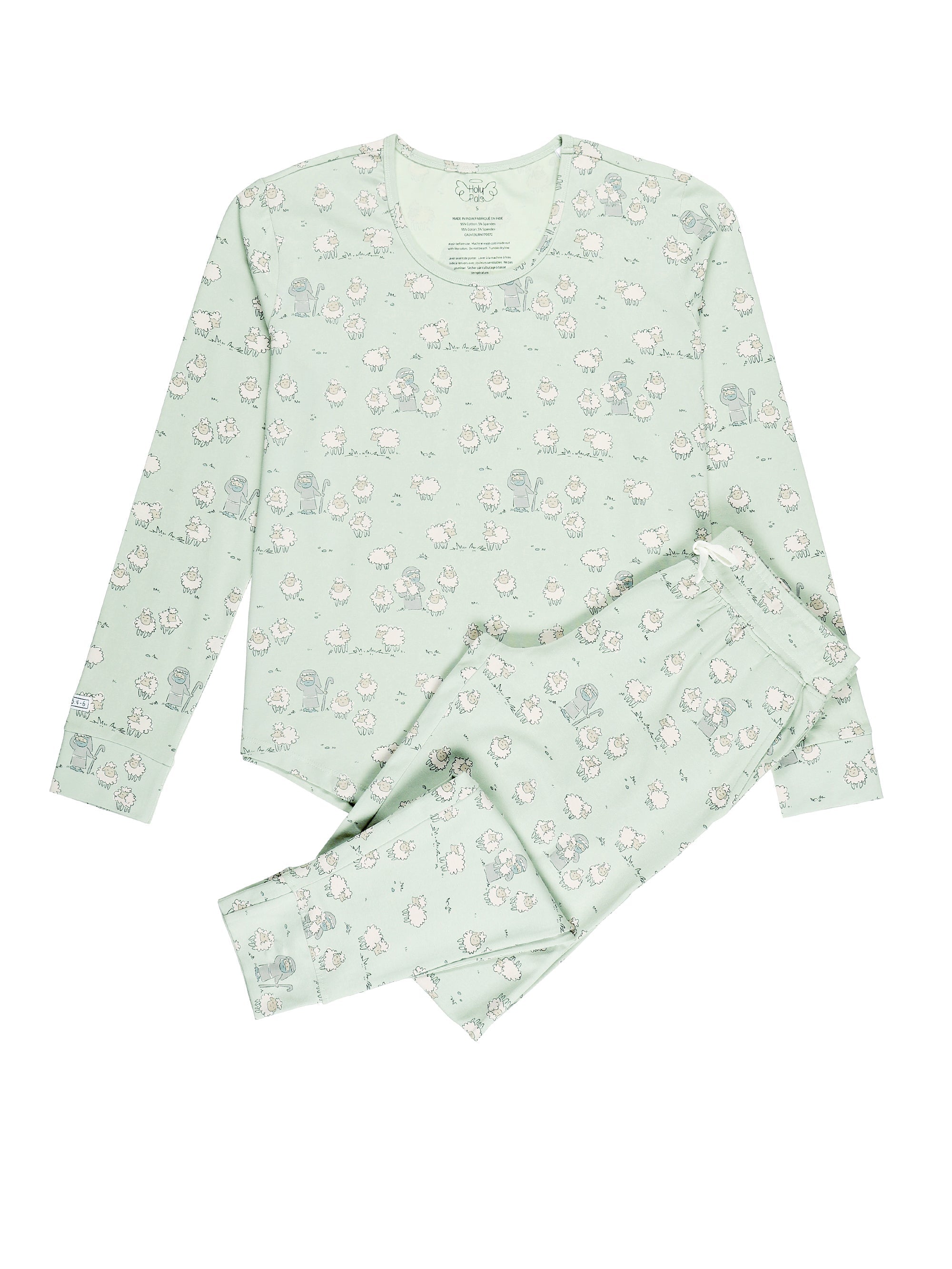 The Lost Sheep Pj Womens Long Sleeve Jogger Set Cotton