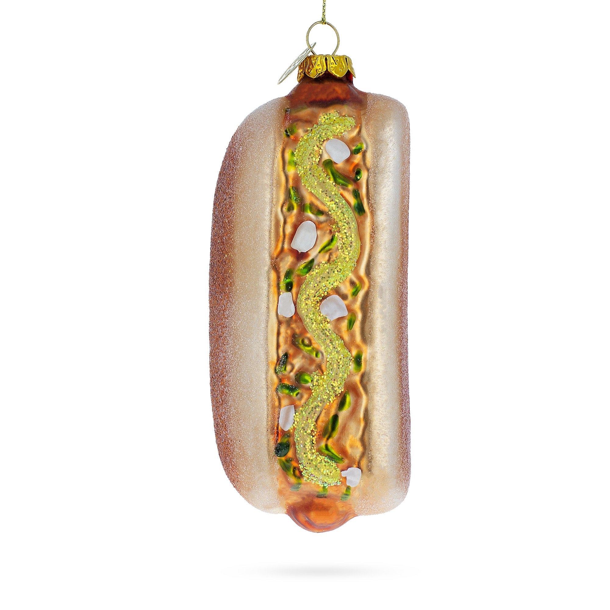 Savory Hot Dog Delight - Blown Glass Christmas Ornament