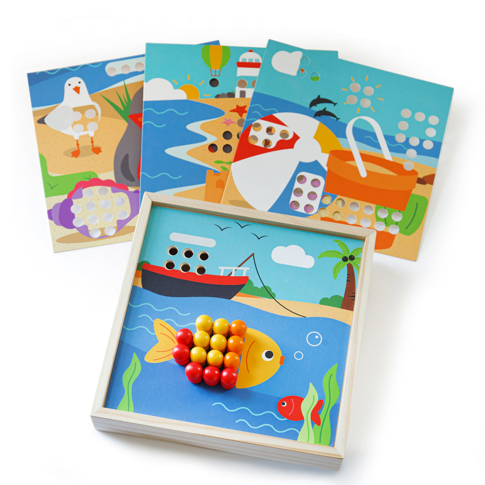 Seaside Peg Art Board by Bigjigs Toys US