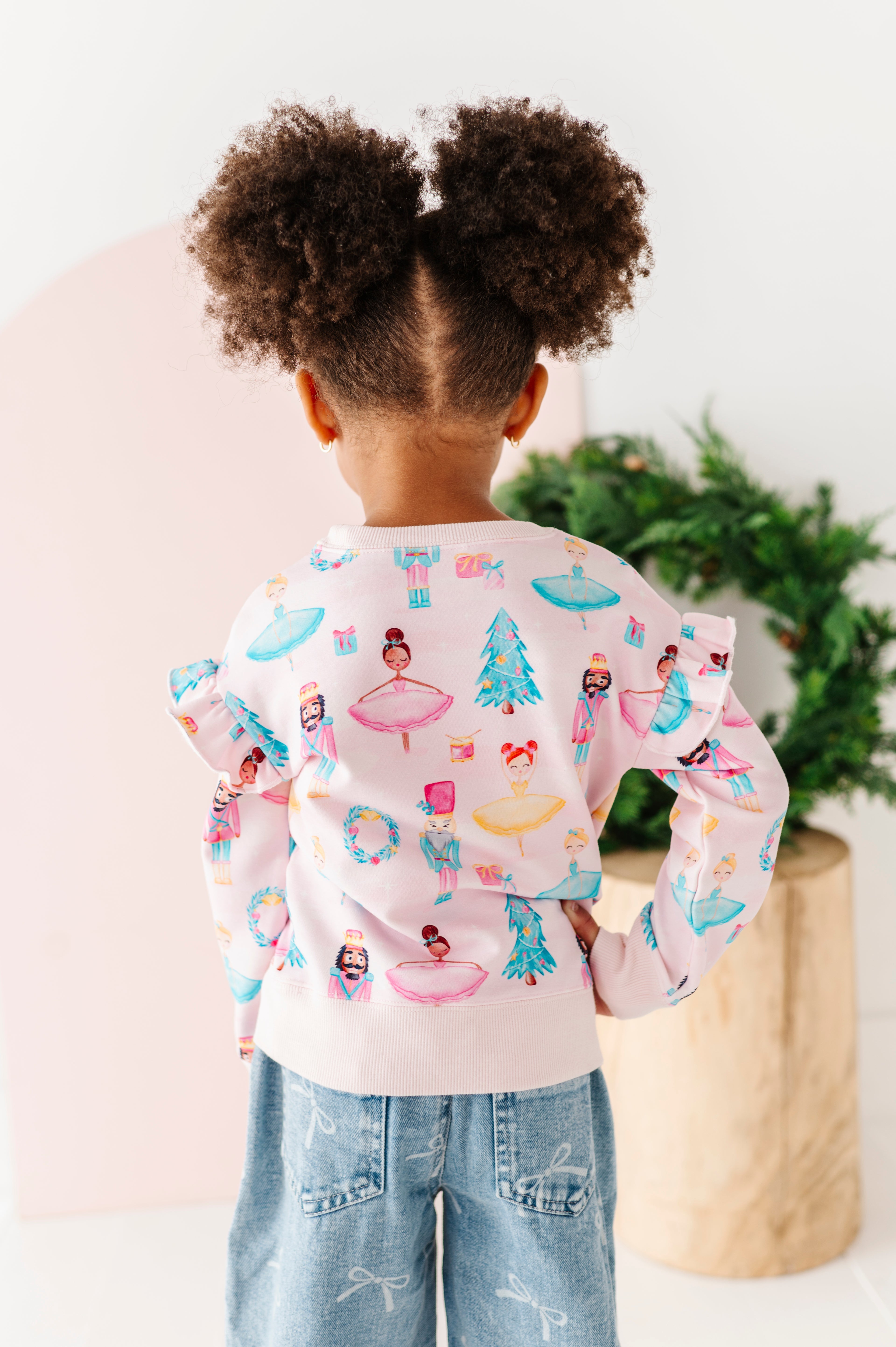 Sugarplum Ruffle Crewneck Sweatshirt