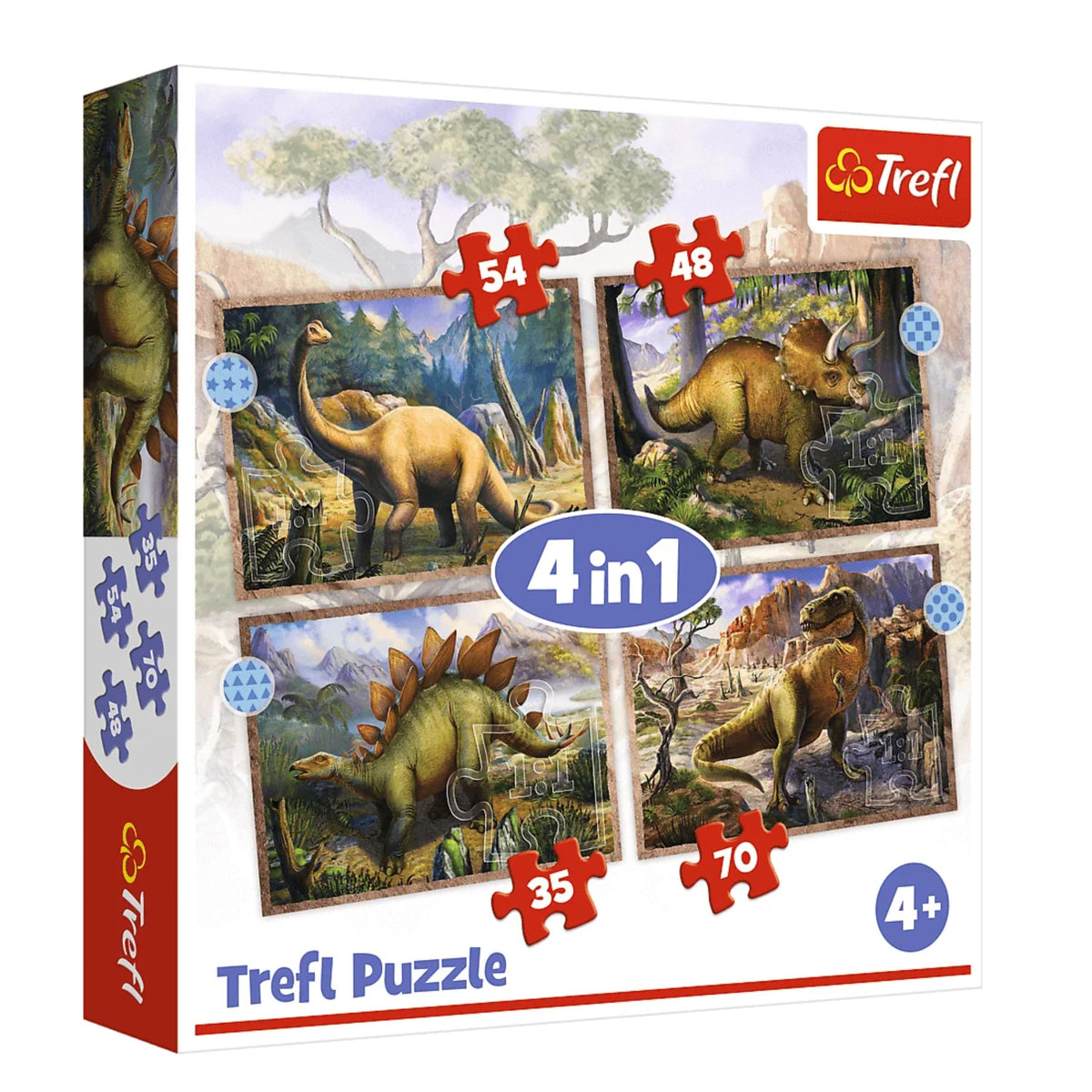 Preschool 4 In 1 Puzzle - Interesting Dinosaurs