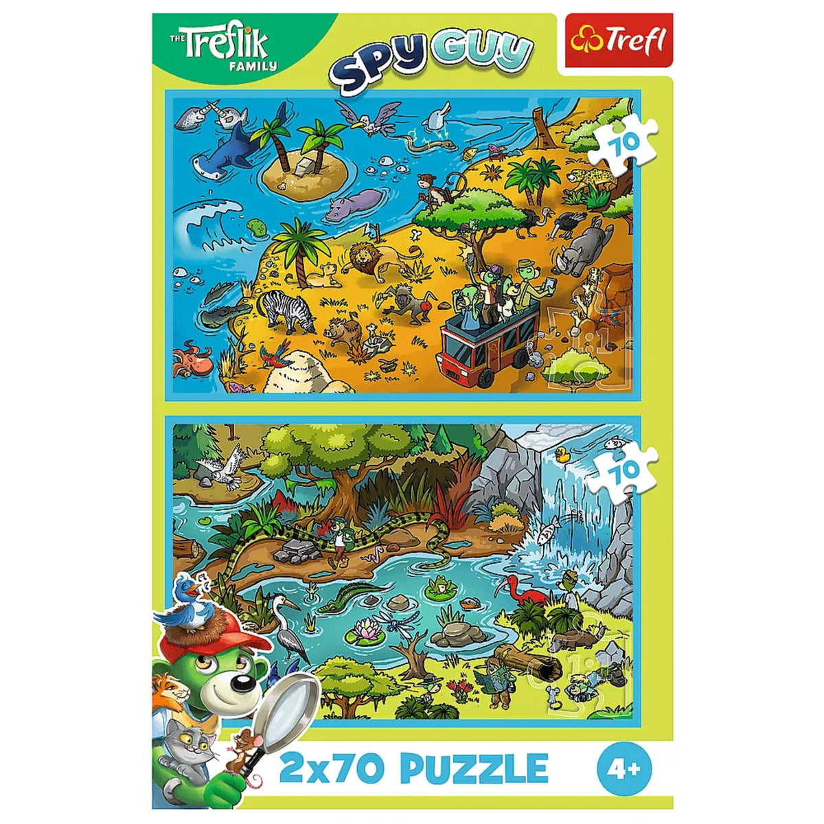 Kids ik Family - iks In Animal Land 2x70 Piece Puzzle