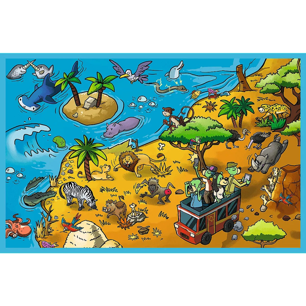 Kids ik Family - iks In Animal Land 2x70 Piece Puzzle