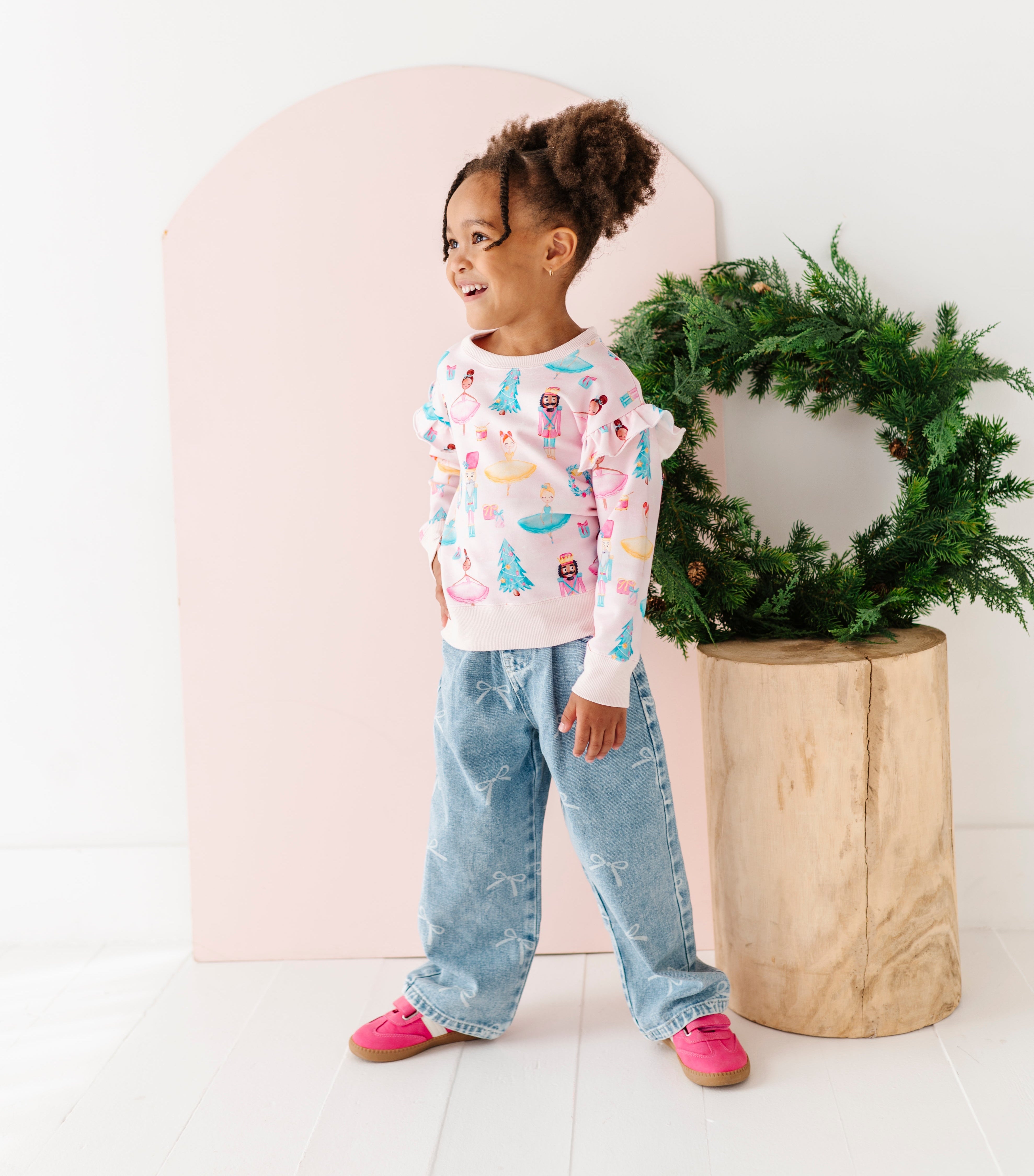 Sugarplum Ruffle Crewneck Sweatshirt