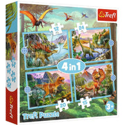 Preschool 4 In 1 Puzzle - Unique Dinosaurs