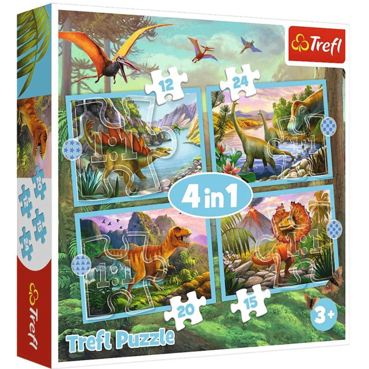 Preschool 4 In 1 Puzzle - Unique Dinosaurs