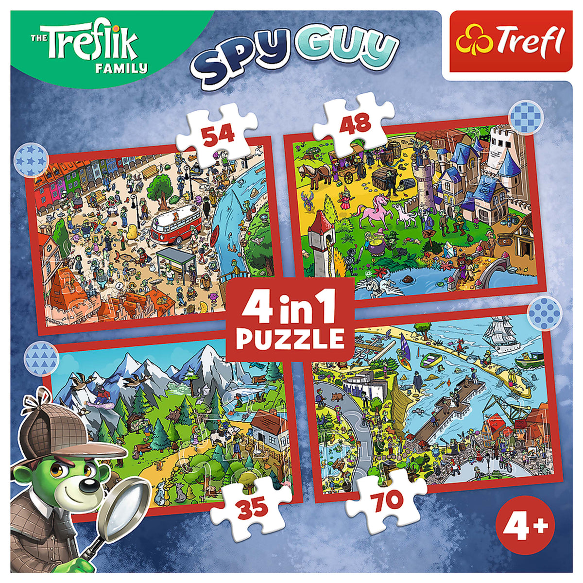 Kids ik Familiy - The iks' Travels 4in1 (35/48/54/70 Piece) Puzzle