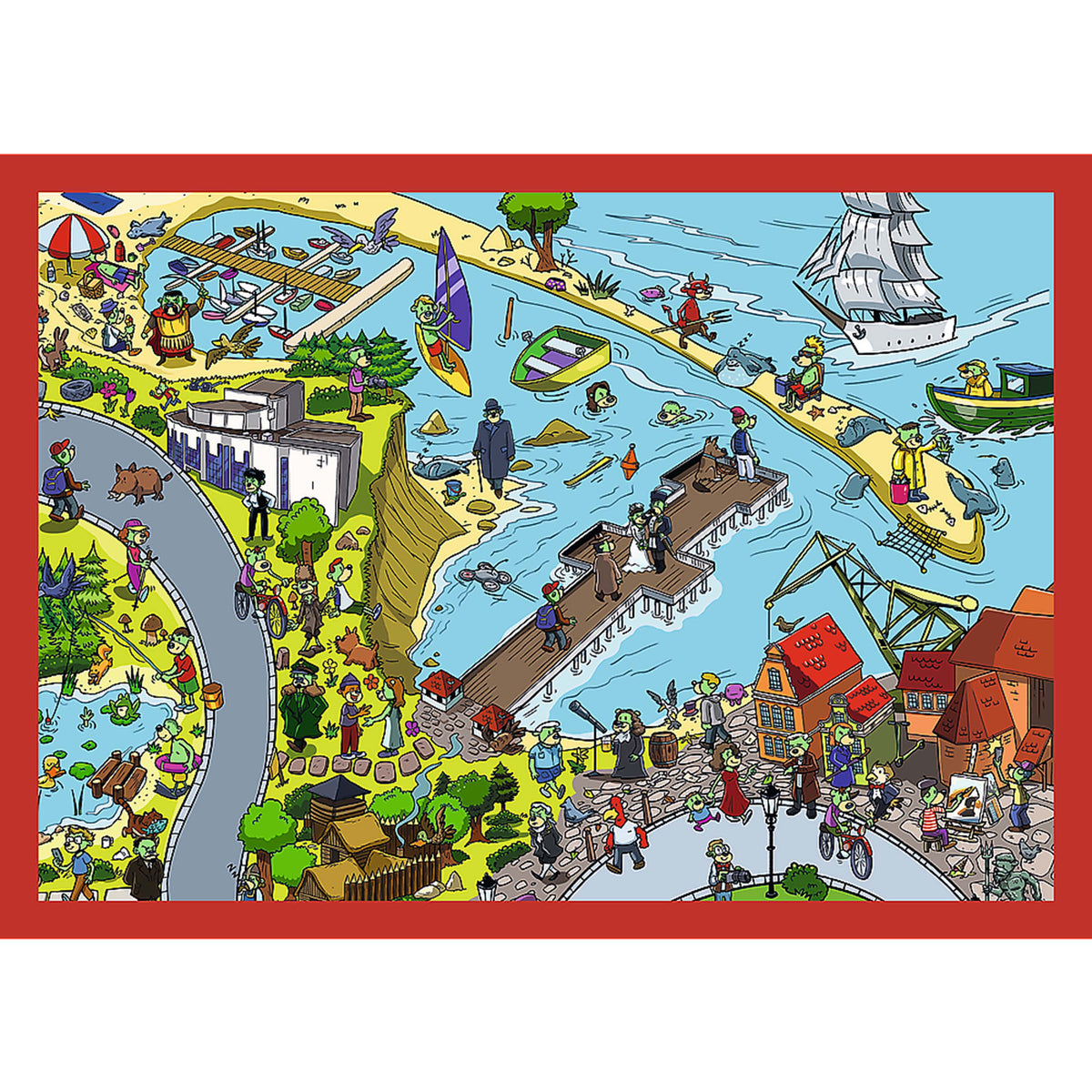 Kids ik Familiy - The iks' Travels 4in1 (35/48/54/70 Piece) Puzzle