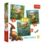Preschool 3 In 1 Puzzle - The Extraordinary World Of Dinosaurs