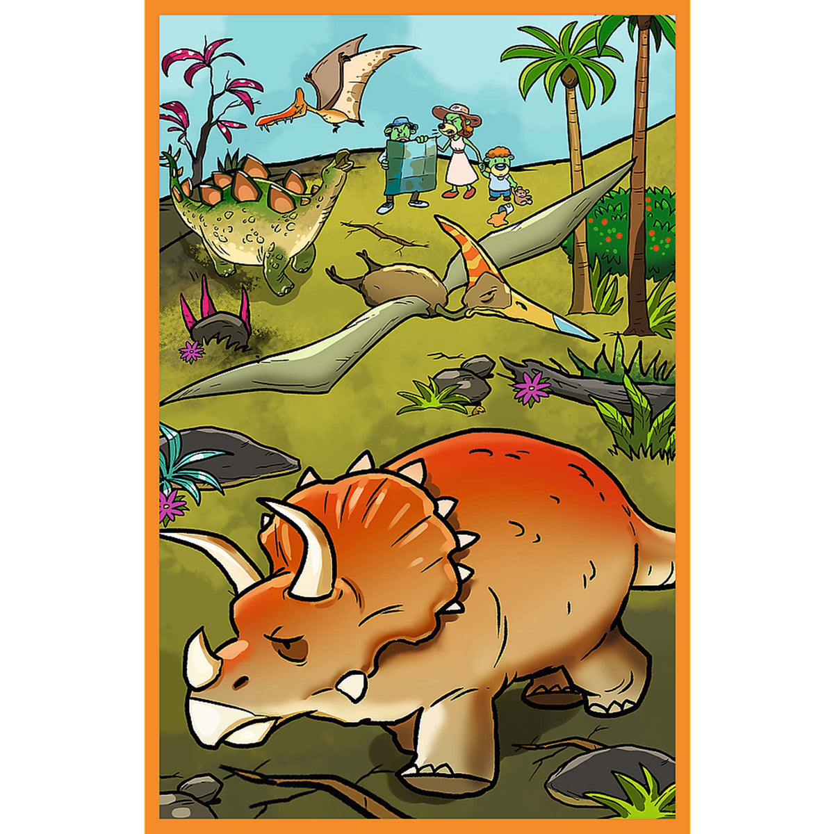 Kids The ik Family - iks In The World Of Dinosaurs 3x80 Piece Puzzle