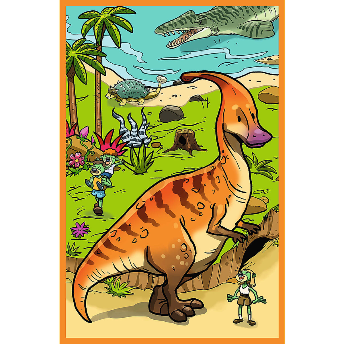 Kids The ik Family - iks In The World Of Dinosaurs 3x80 Piece Puzzle