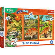 Kids The ik Family - iks In The World Of Dinosaurs 3x80 Piece Puzzle