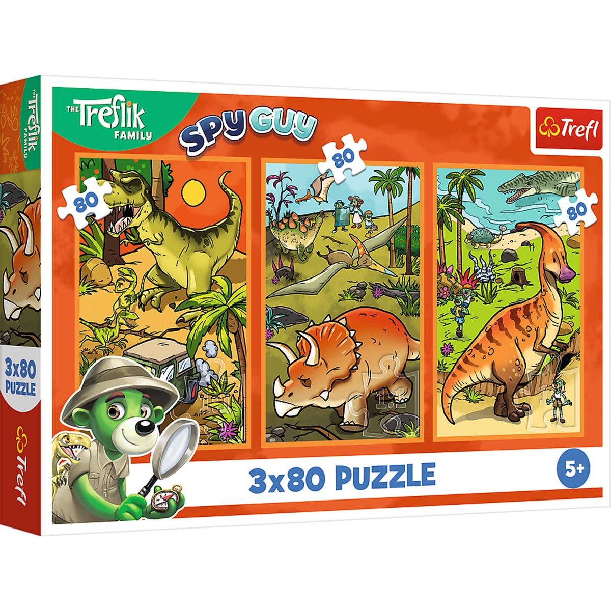 Kids The ik Family - iks In The World Of Dinosaurs 3x80 Piece Puzzle