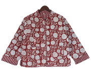The Charlotte Jacket In Maroon Posy