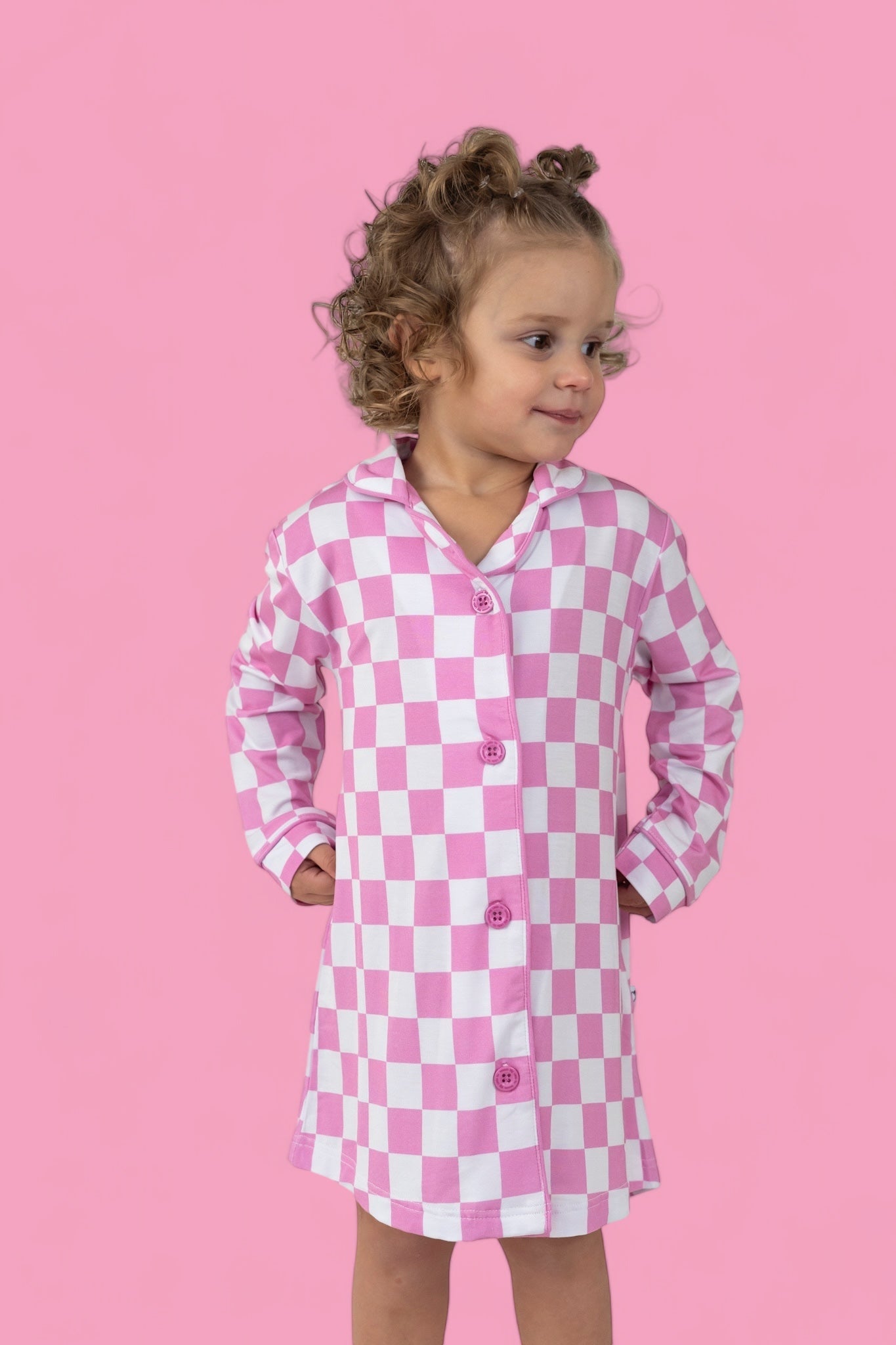 Bubblegum Checkers Girl's Dream Gown