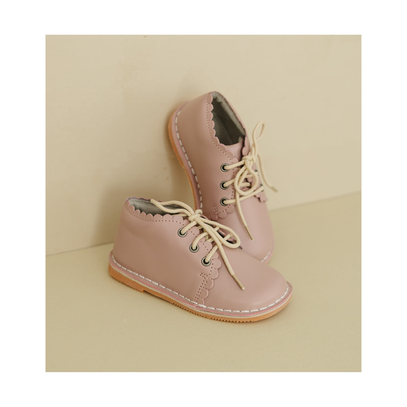 Georgie Scalloped Lace Up Boot