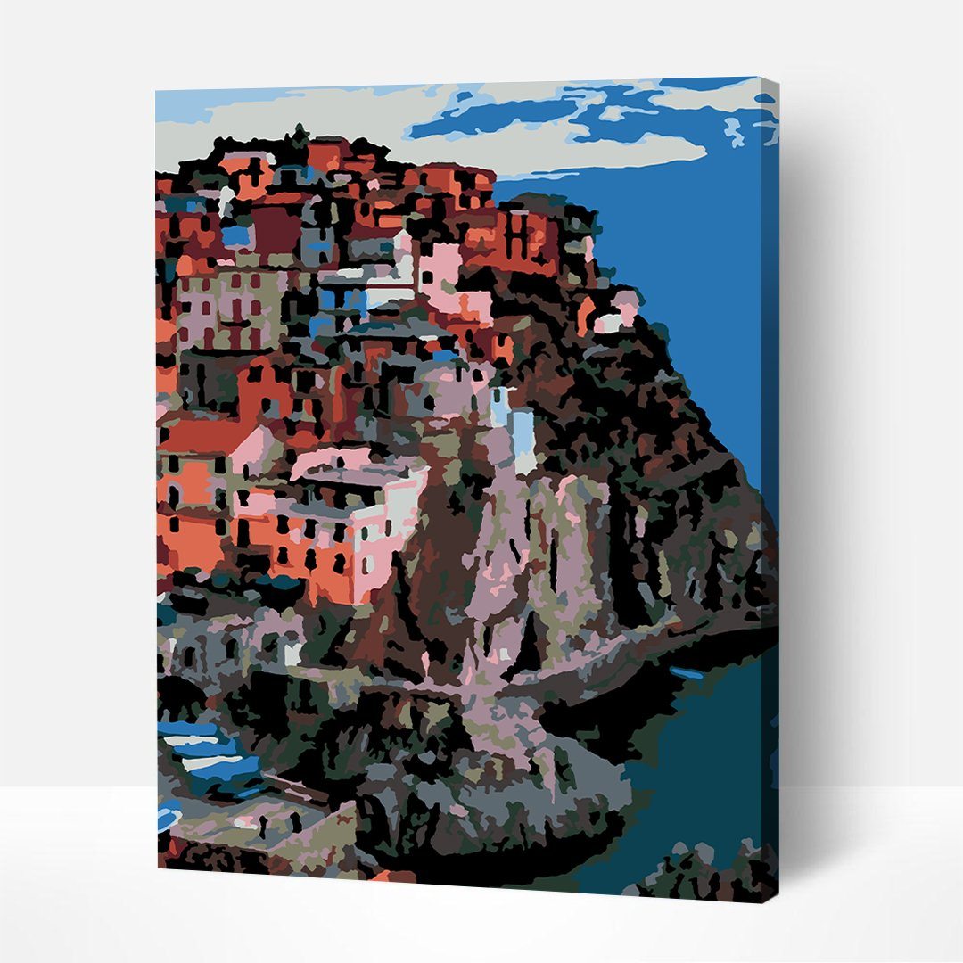 Italy, Monarola – Paint By Numbers Kit | Artwille | 14x18 Inch Canvas