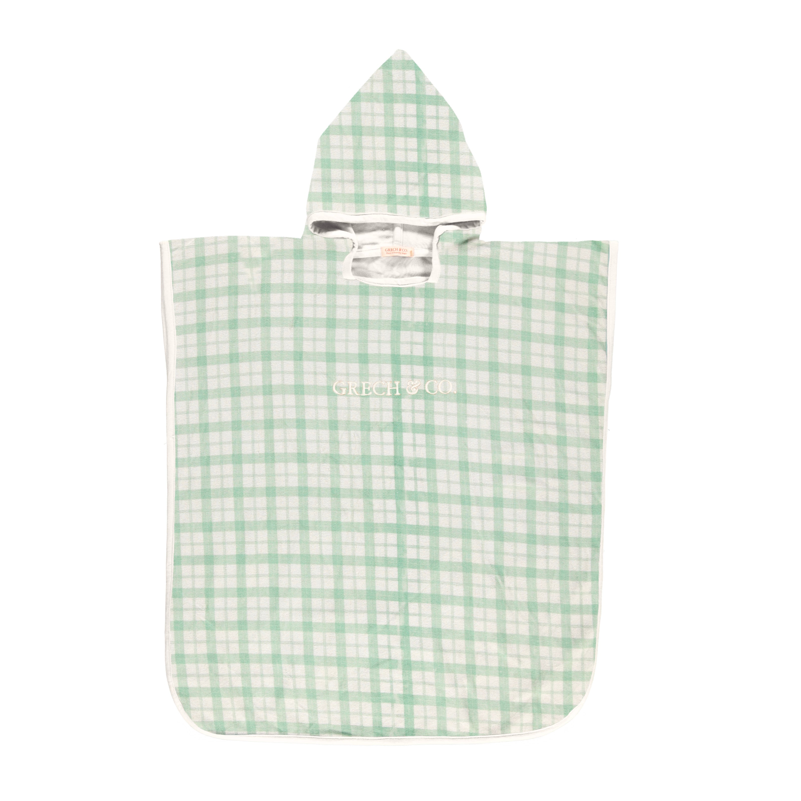 Bathing  Towel Poncho | Organic Cotton - Fern Plaid