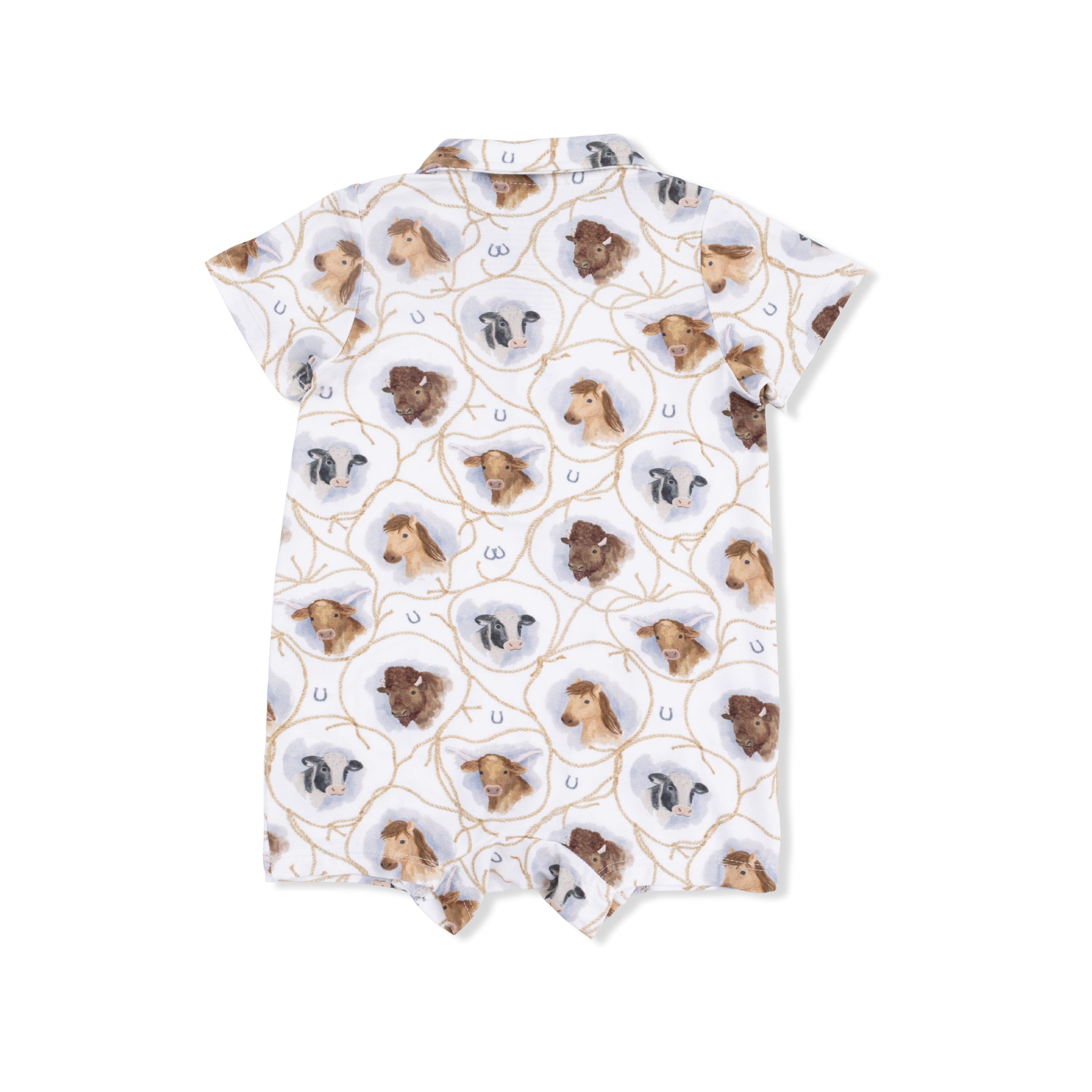 Farm Animals Rope Cameos Uni - Polo Shortie