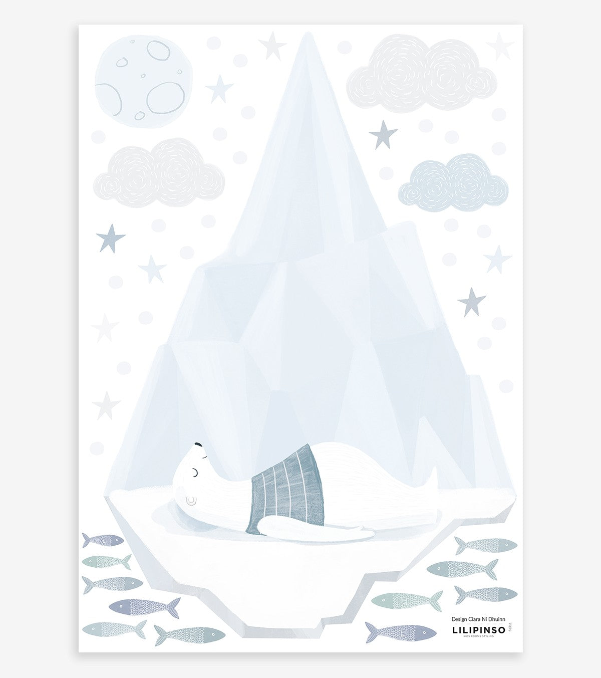 Artic Dream - Wall Decals Murals - Bear On The Ice Floe