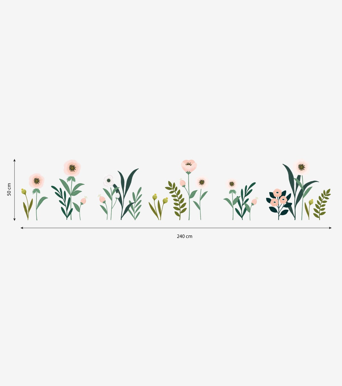 Wonderland - Big Wall Decals - Anemone Flowers