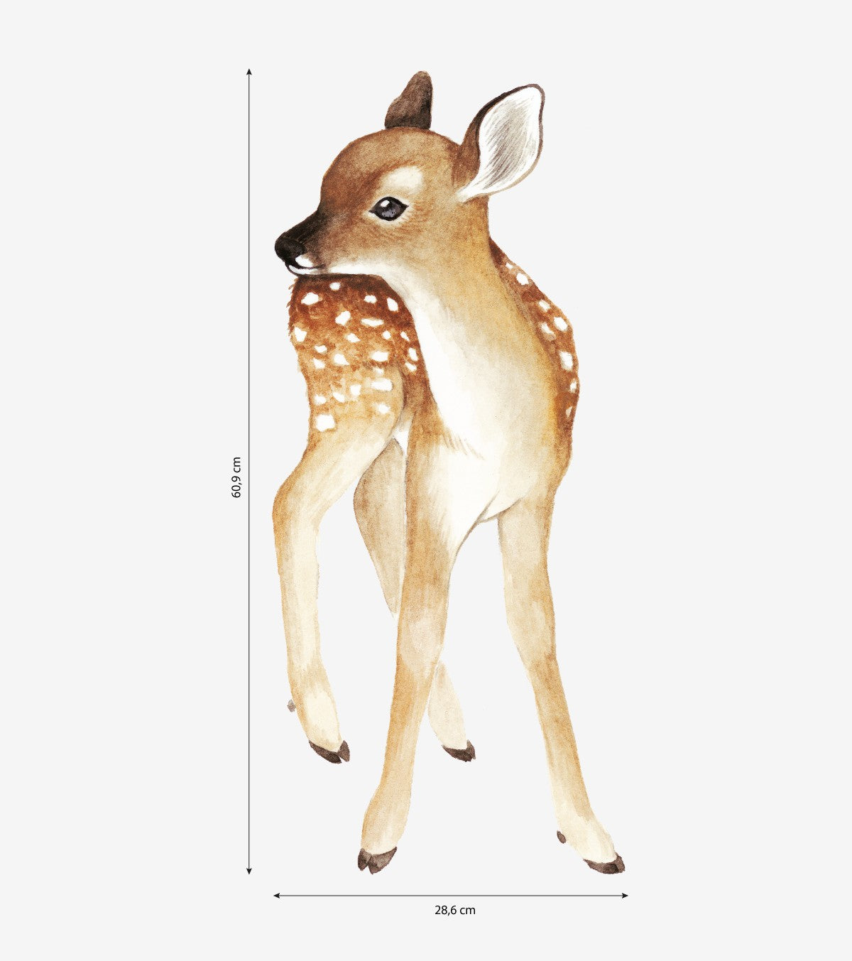Oh Deer - Large Sticker - Vintage Fawn