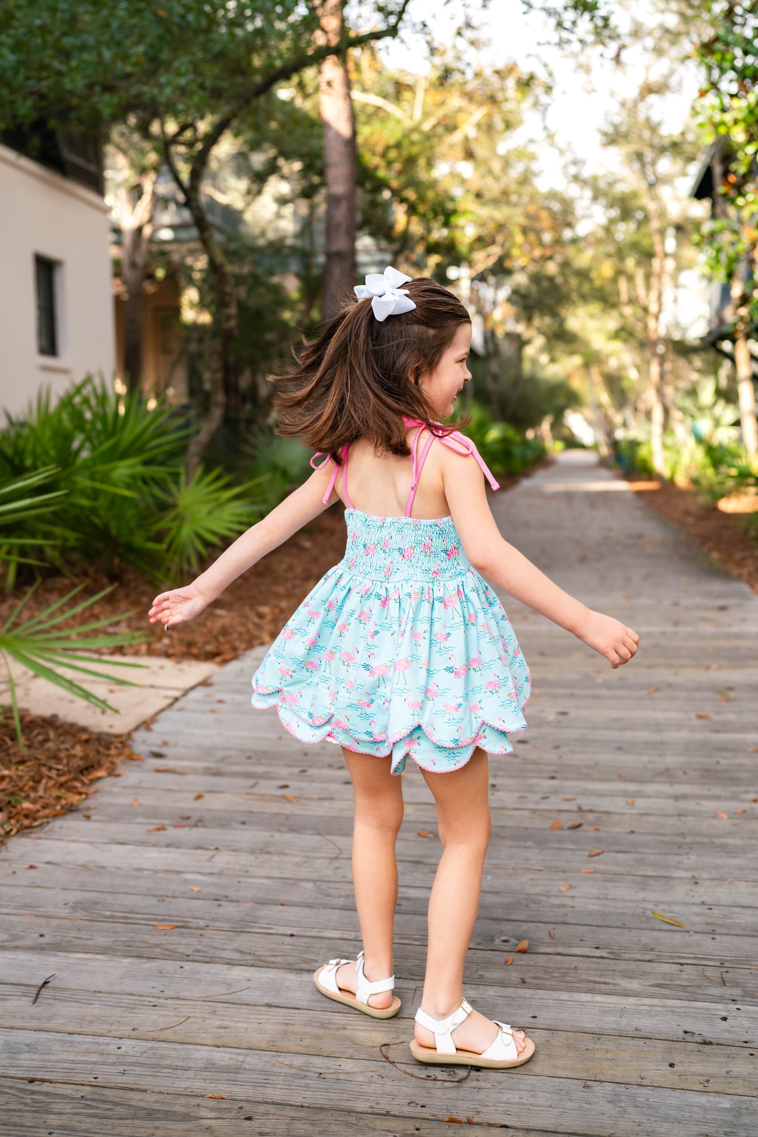 Pink Paradise Scallop Tunic Set