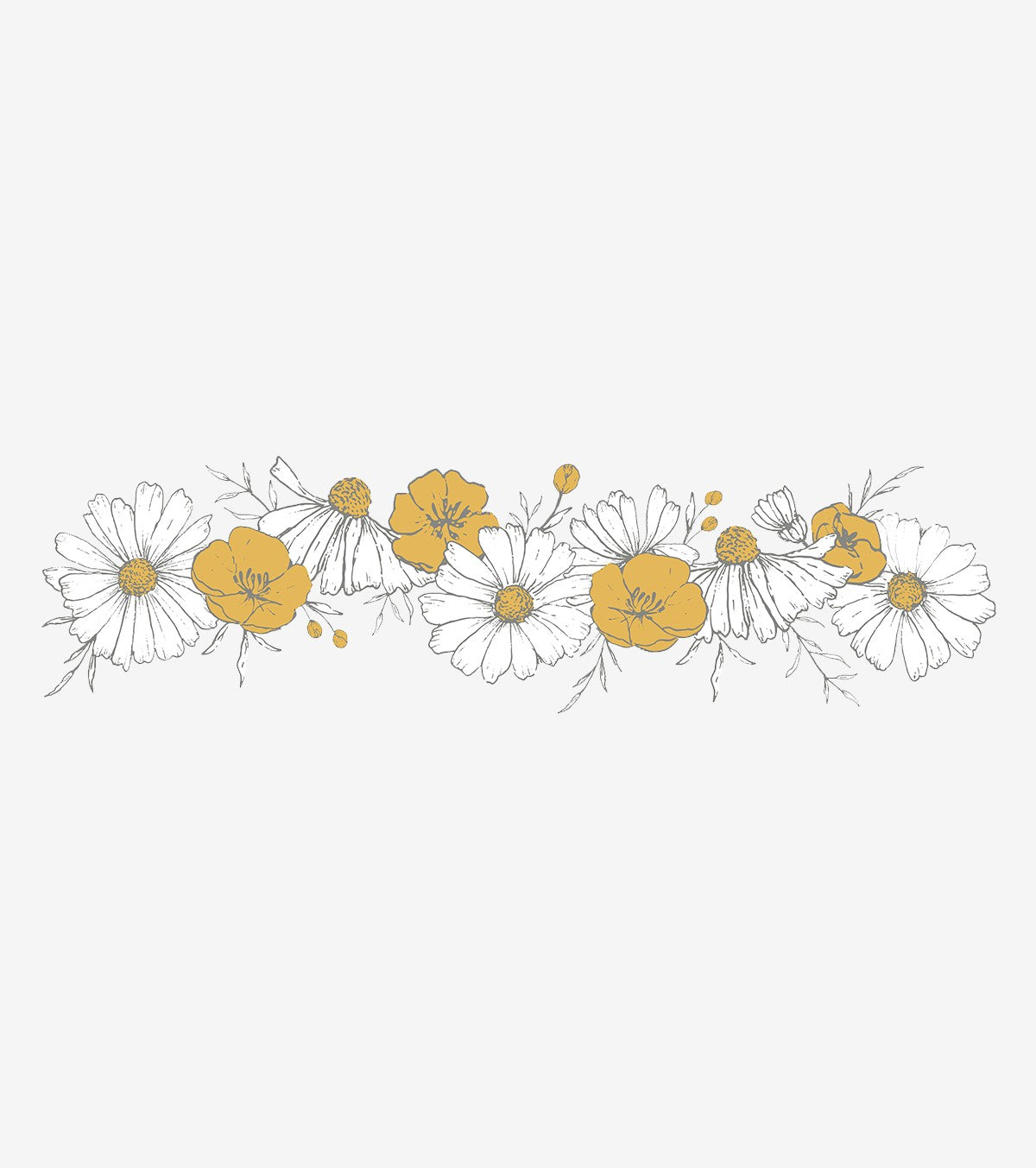 Chamomile - Large Sticker - Braided Flowers (chamomile)