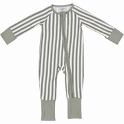 Green Stripe Bamboo Zipper