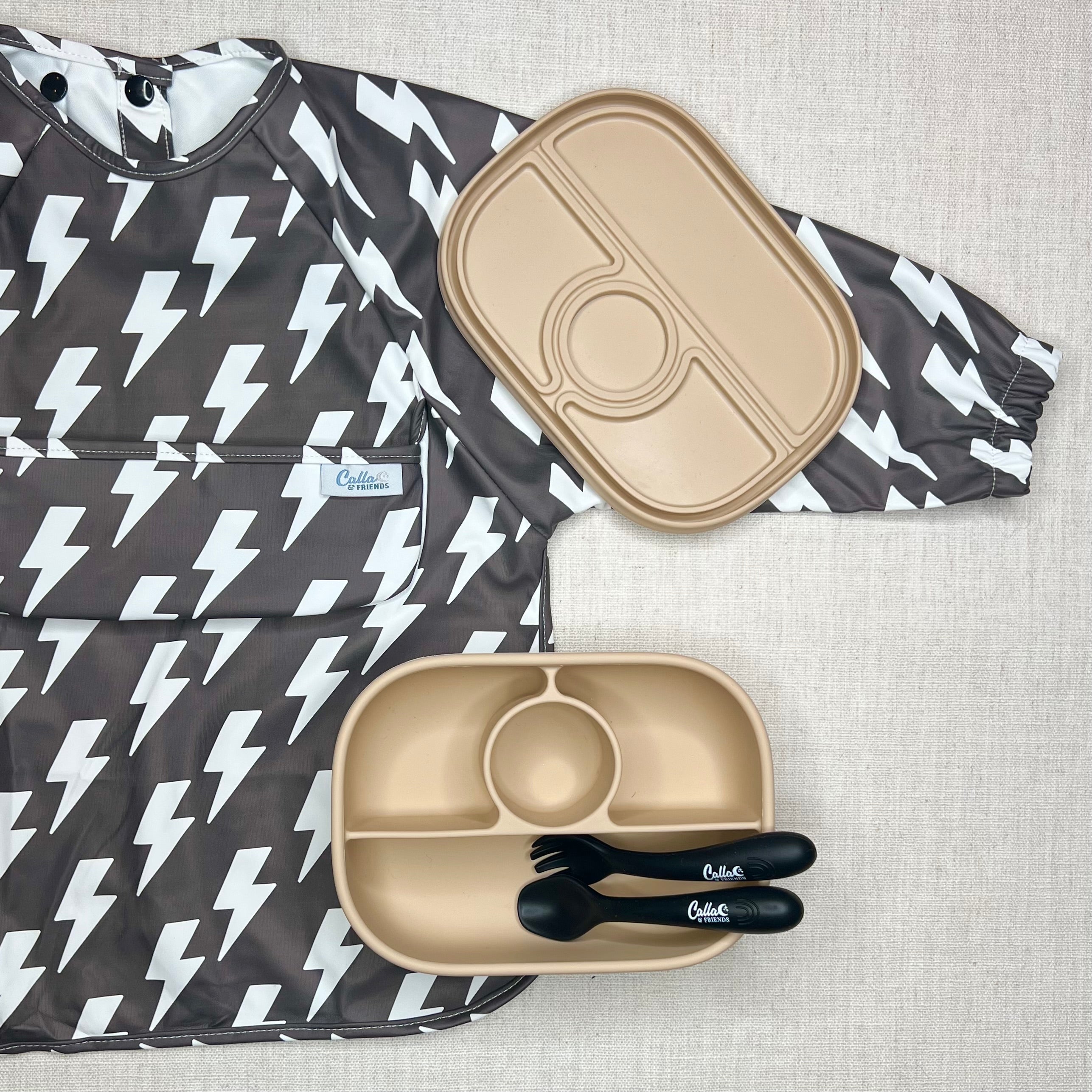 The Grayson Long Sleeve Bib - Lightning Bolts