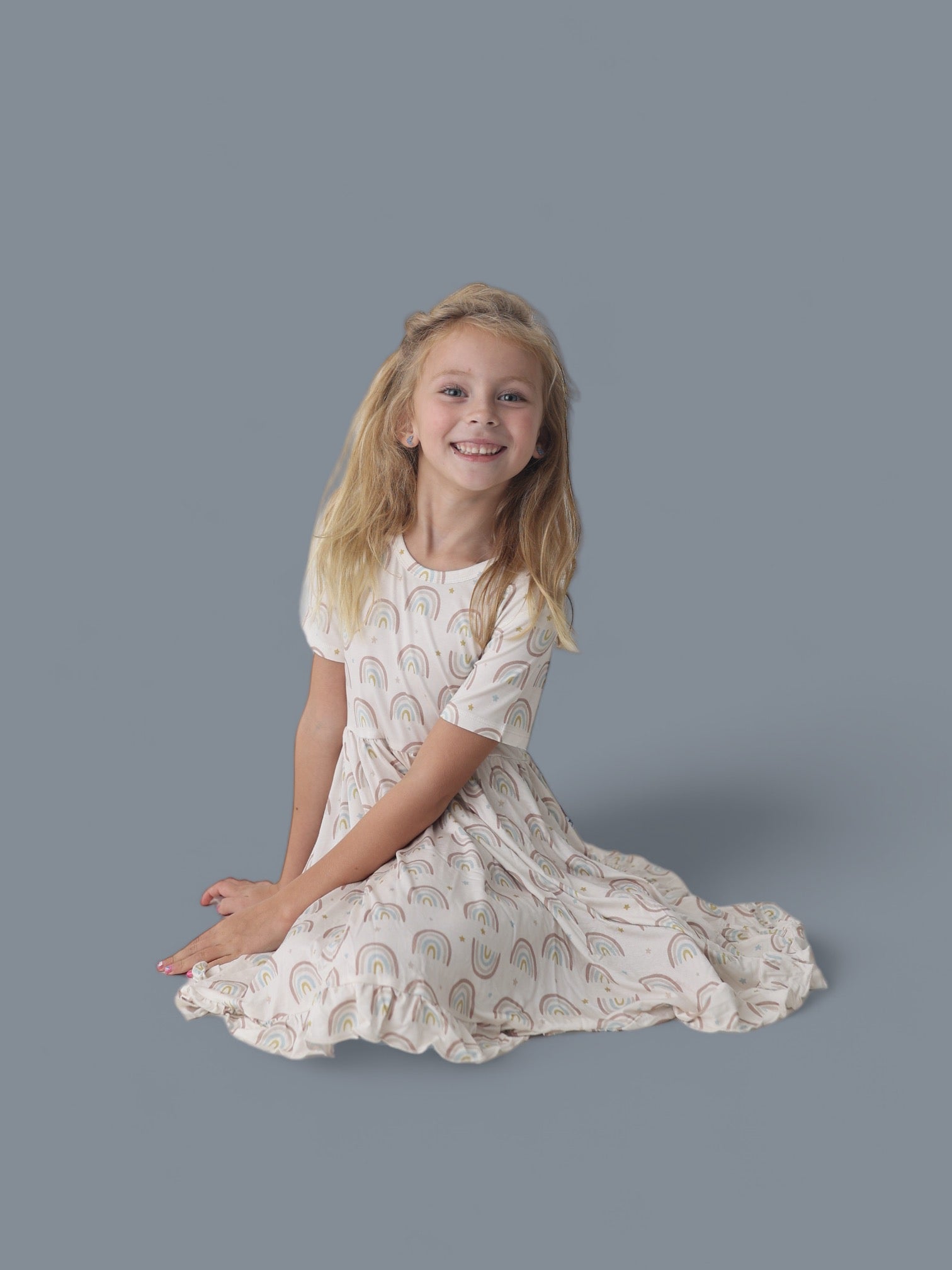 Exclusive Raleigh's Rainbows Dream Ruffle Dress