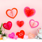 Honeycomb Hearts - Set Of 5