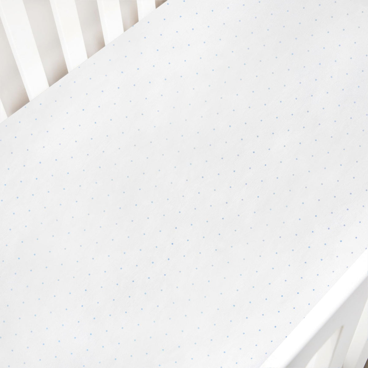 Classic Polka Dot Crib Sheet - Blue