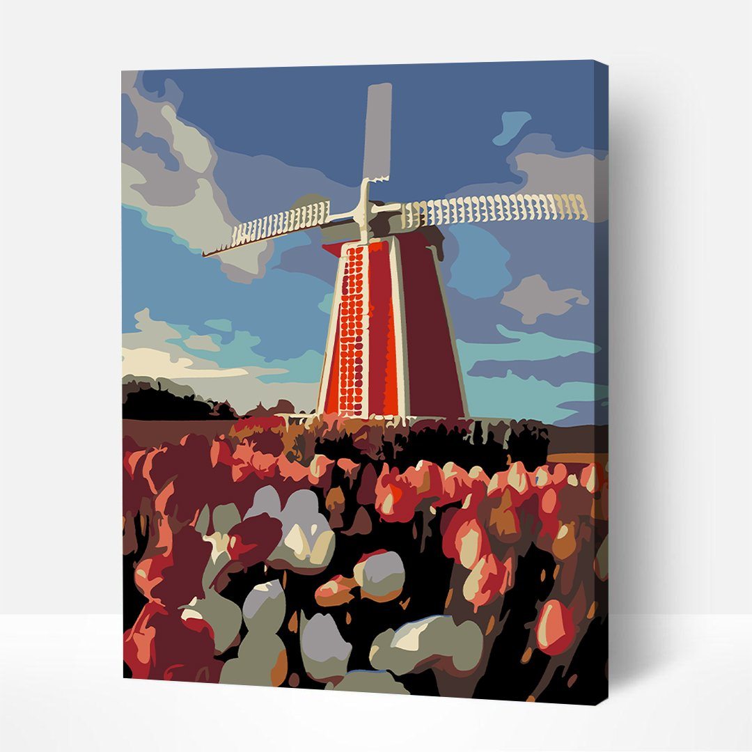 Old Mill – Paint By Numbers Kit | Artwille | 14x18 Inch Canvas