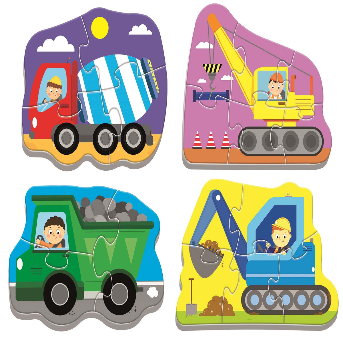 Baby Classic Puzzle - Vehicles On The Construction Site