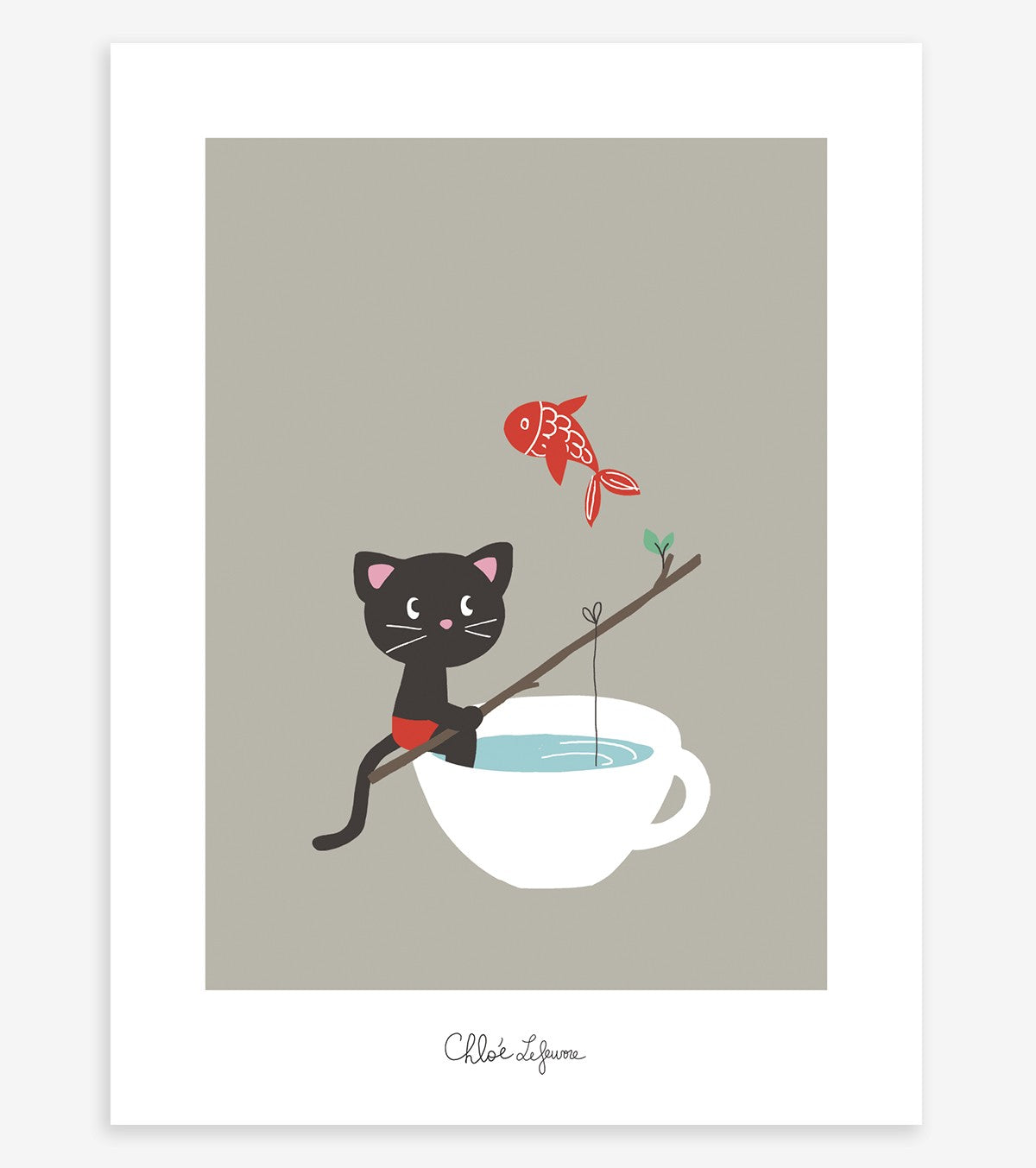 MOKA & POM - Set Art prints - Cats and apples (set of 5)