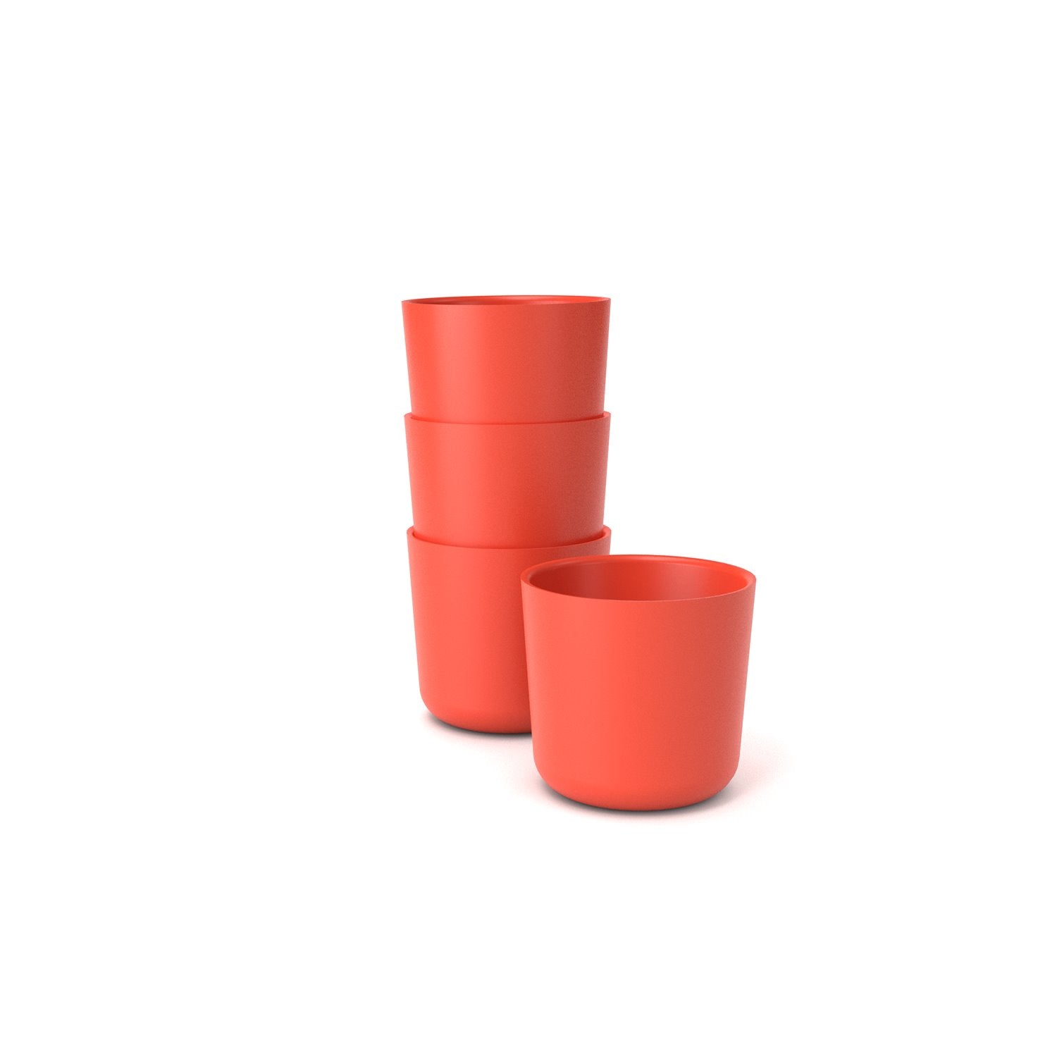 Bamboo Small Cup - 4 Piece Set Persimmon