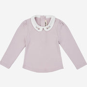Camila White Collar Top