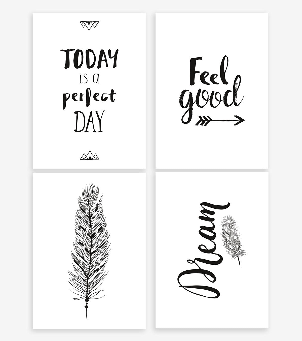 Boho - Decorative Card - Feel Good (set Of 4)