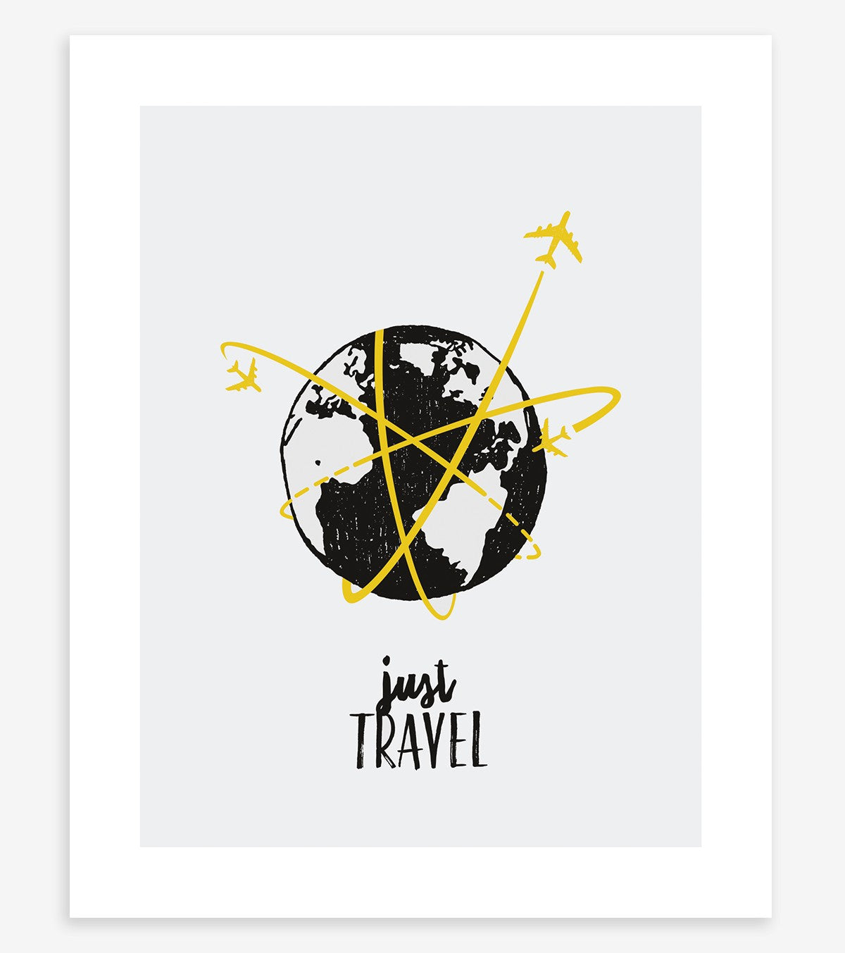 Mini Travelers - Children's Poster - Planes And Globe